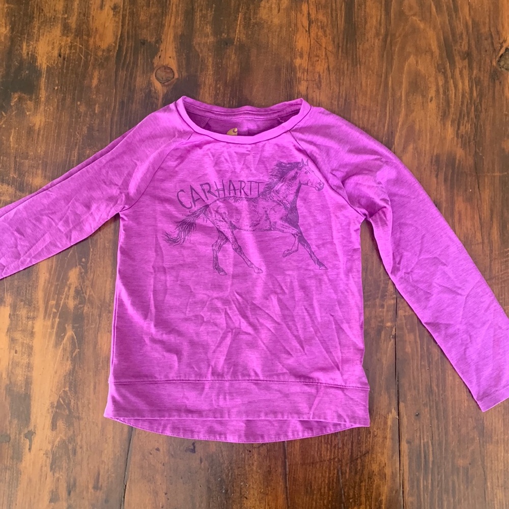 EUC Carhartt horse shirt